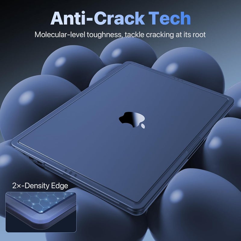 soonjet غطاء لجهاز MacBook Pro مقاس 14 بوصة M5 M4 M3 M2 M1 Pro/Max 2025 2024-2021 [ترقية CrackGuard] [تناسب سلس] غطاء واقي صلب لجهاز الكمبيوتر المحمول - شفاف منتصف الليل - Image 3